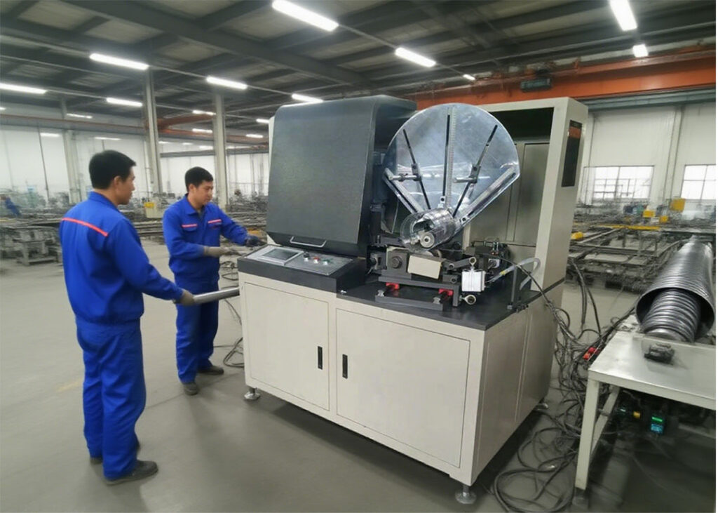 expanded metal spiral tube making machine 109mm – special equipment for industrial filter manufacturing