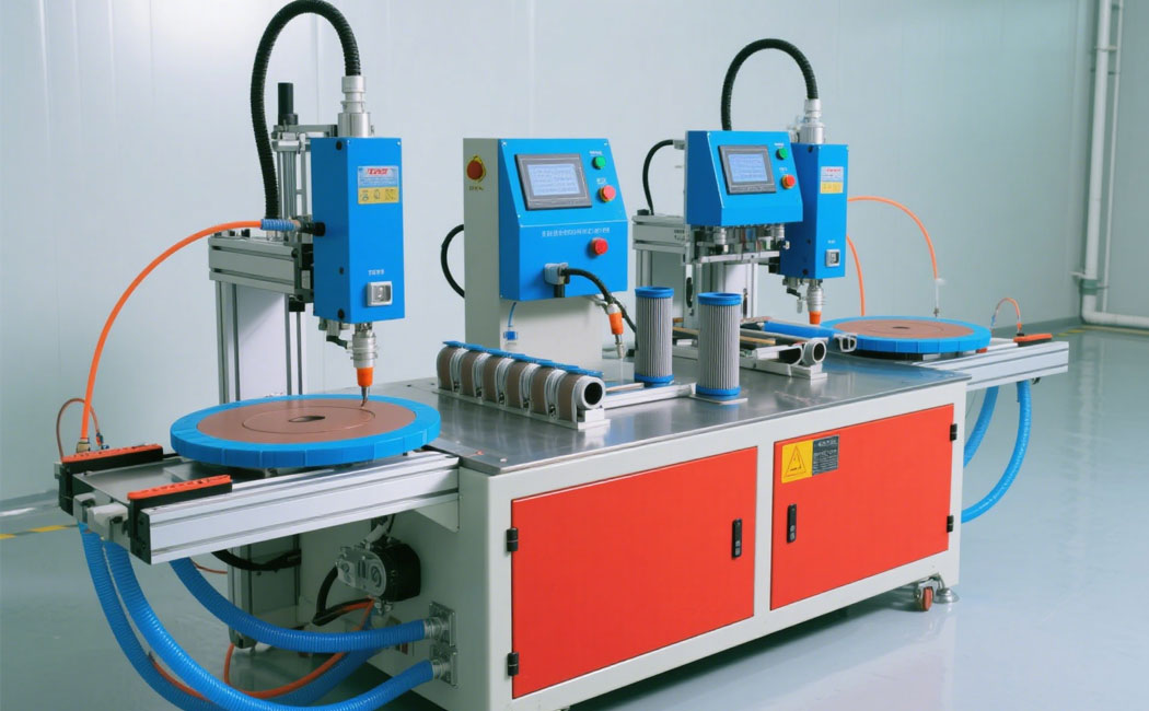 hot melt adhesive machine for end cover key equipment for filter production banner